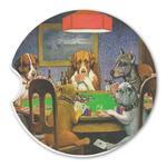 Dogs Playing Poker 1903 C.M.Coolidge Sandstone Car Coaster - Single