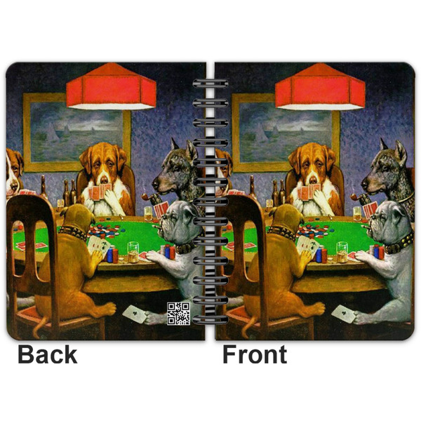 Dogs Playing Poker by C.M.Coolidge Spiral Journal 5 x 7 - Apvl