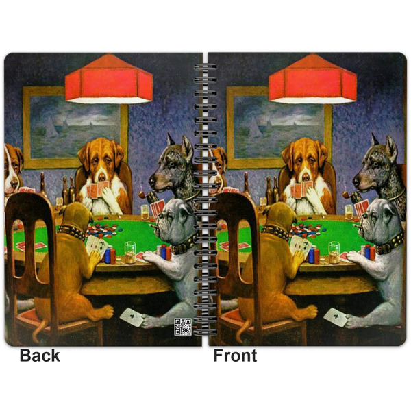 Dogs Playing Poker by C.M.Coolidge Spiral Journal 7 x 10 - Apvl