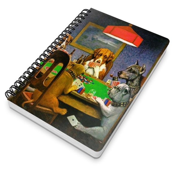 Dogs Playing Poker by C.M.Coolidge Spiral Journal 7 x 10 - Main