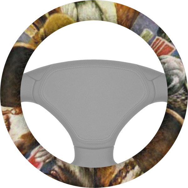 Custom Dogs Playing Poker 1903 C.M.Coolidge Steering Wheel Cover