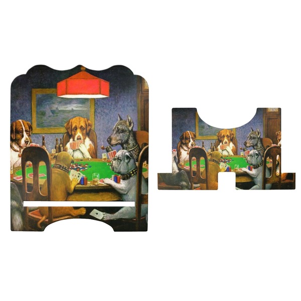 Dogs Playing Poker by C.M.Coolidge Stylized Tablet Stand - Apvl