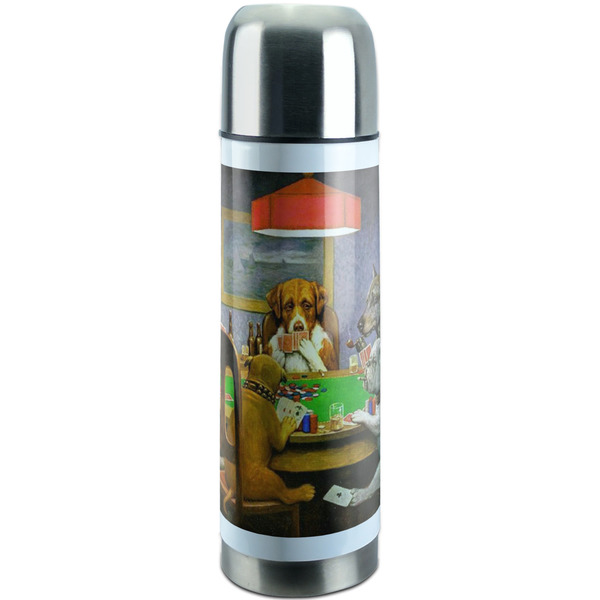 Custom Dogs Playing Poker 1903 C.M.Coolidge Stainless Steel Thermos
