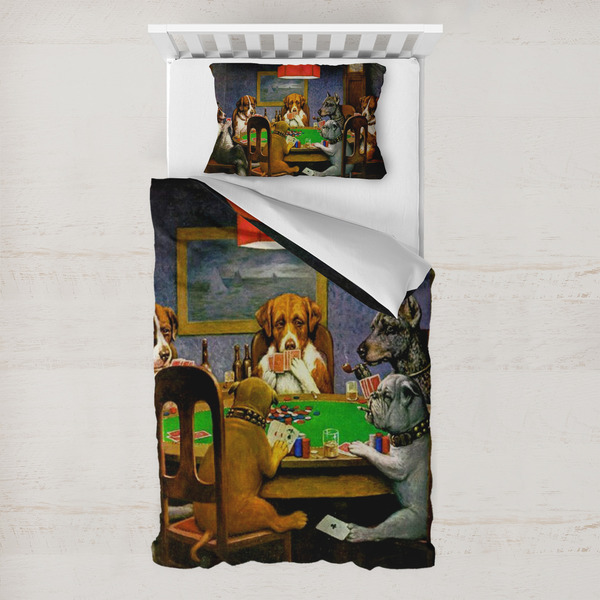 Custom Dogs Playing Poker by C.M.Coolidge Toddler Bedding