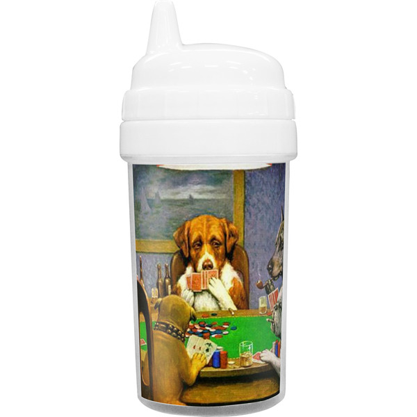 Custom Dogs Playing Poker 1903 C.M.Coolidge Toddler Sippy Cup
