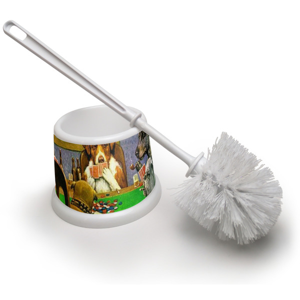 Custom Dogs Playing Poker 1903 C.M.Coolidge Toilet Brush