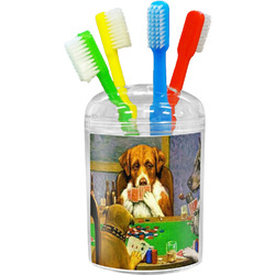 Dogs Playing Poker 1903 C.M.Coolidge Toothbrush Holder