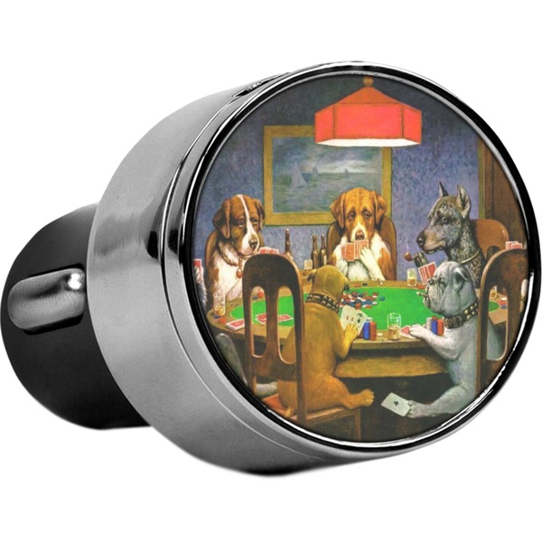 Custom Dogs Playing Poker 1903 C.M.Coolidge USB Car Charger