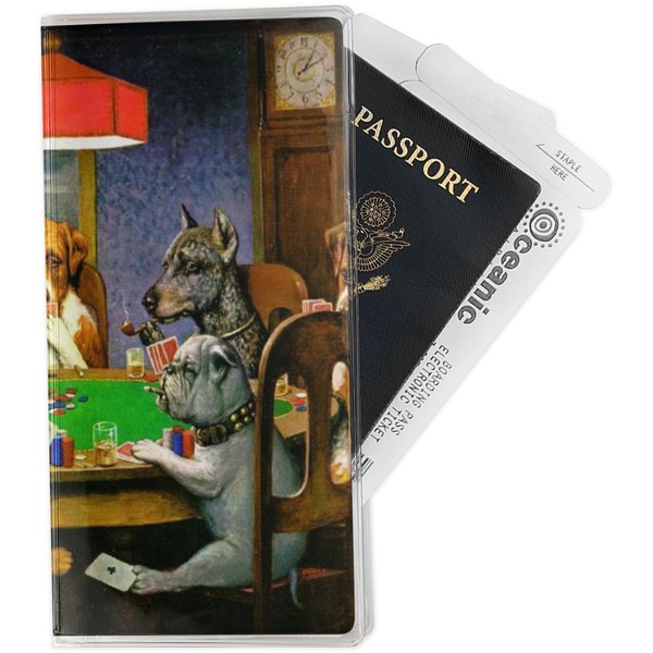 Custom Dogs Playing Poker 1903 C.M.Coolidge Travel Document Holder