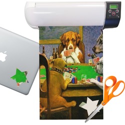 Dogs Playing Poker 1903 C.M.Coolidge Sticker Vinyl Sheet (Permanent)