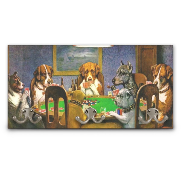 Custom Dogs Playing Poker 1903 C.M.Coolidge Wall Mounted Coat Rack