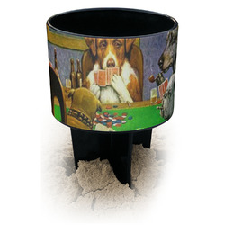 Dogs Playing Poker 1903 C.M.Coolidge Black Beach Spiker Drink Holder