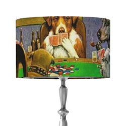 Dogs Playing Poker by C.M.Coolidge 12" Drum Lamp Shade - Fabric
