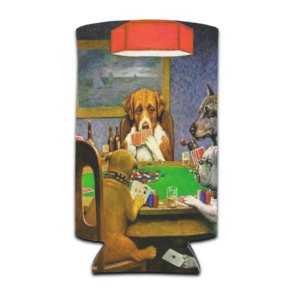 Custom Dogs Playing Poker by C.M.Coolidge Can Cooler (tall 12 oz)