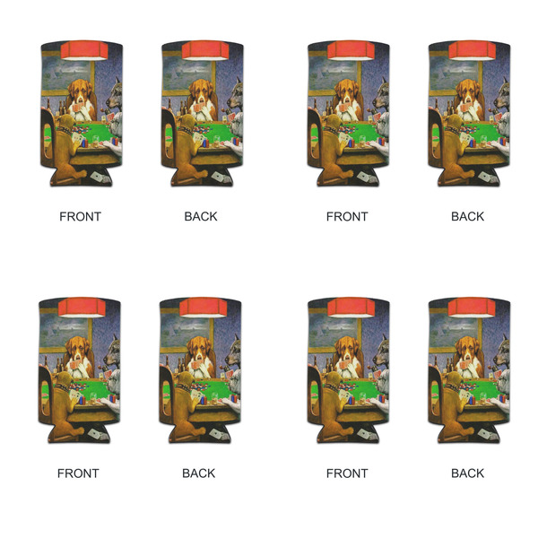 Dogs Playing Poker by C.M.Coolidge 12oz Tall Can Sleeve - Set of 4 - APPROVAL