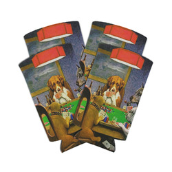Dogs Playing Poker by C.M.Coolidge Can Cooler (tall 12 oz) - Set of 4