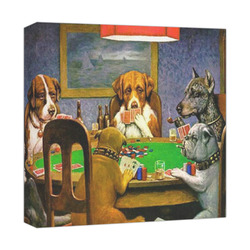 Dogs Playing Poker by C.M.Coolidge Canvas Print - 12x12