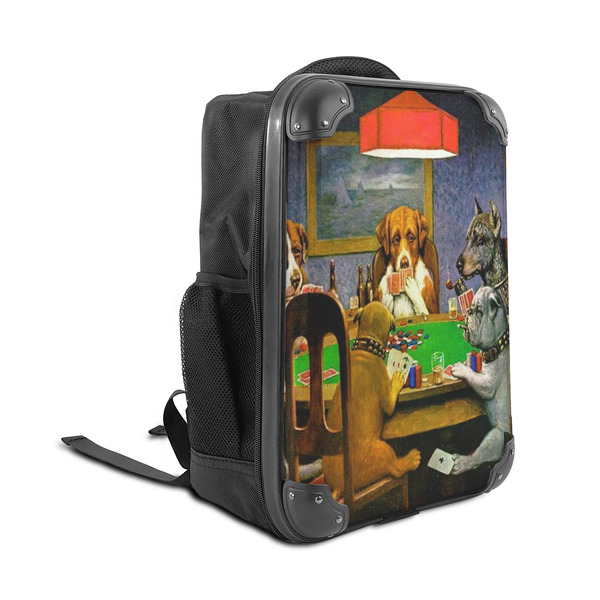 Dogs Playing Poker by C.M.Coolidge 15" Backpack - ANGLE VIEW