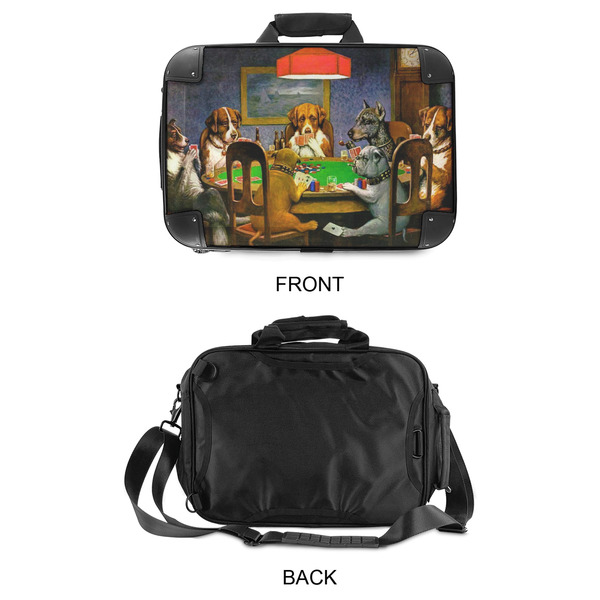 Dogs Playing Poker by C.M.Coolidge 15" Hard Shell Briefcase - APPROVAL