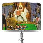 Dogs Playing Poker by C.M.Coolidge 16" Drum Lamp Shade - Poly-film