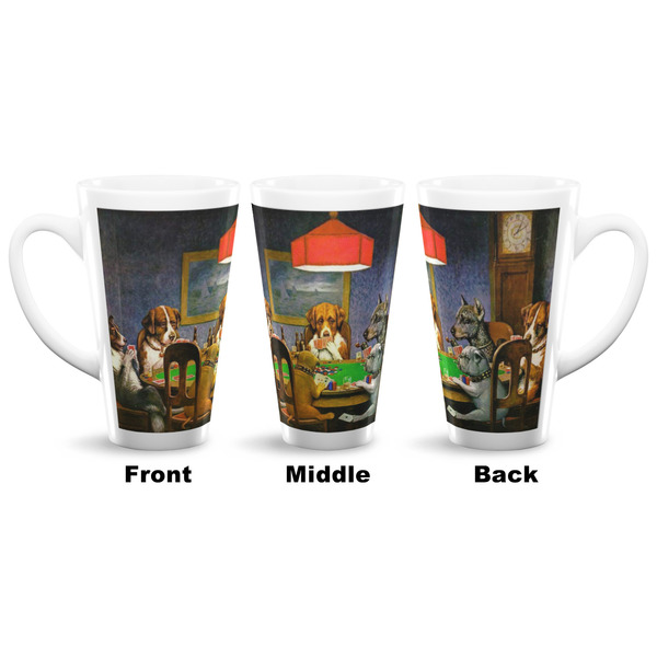 Dogs Playing Poker by C.M.Coolidge 16 Oz Latte Mug - Approval