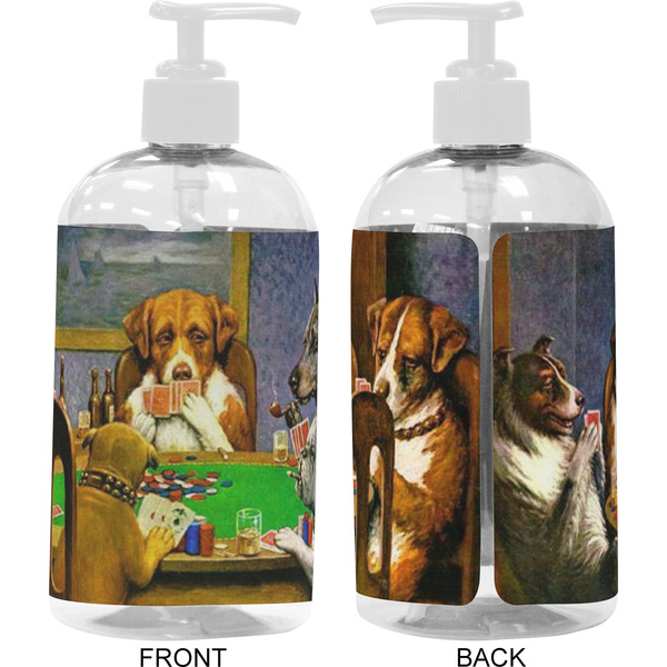 Dogs Playing Poker by C.M.Coolidge 16 oz Plastic Liquid Dispenser- Approval- White