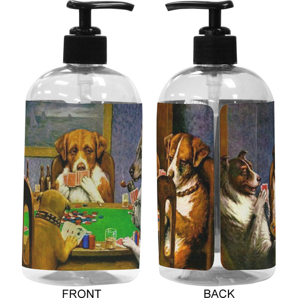 Dogs Playing Poker by C.M.Coolidge 16 oz Plastic Liquid Dispenser (Approval)