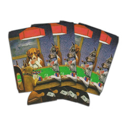 Dogs Playing Poker by C.M.Coolidge Can Cooler (16 oz) - Set of 4