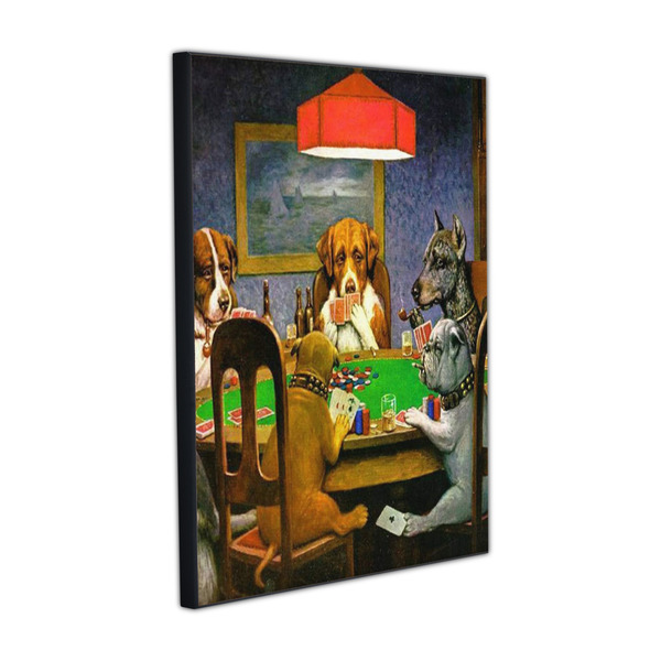 Custom Dogs Playing Poker by C.M.Coolidge Wood Prints