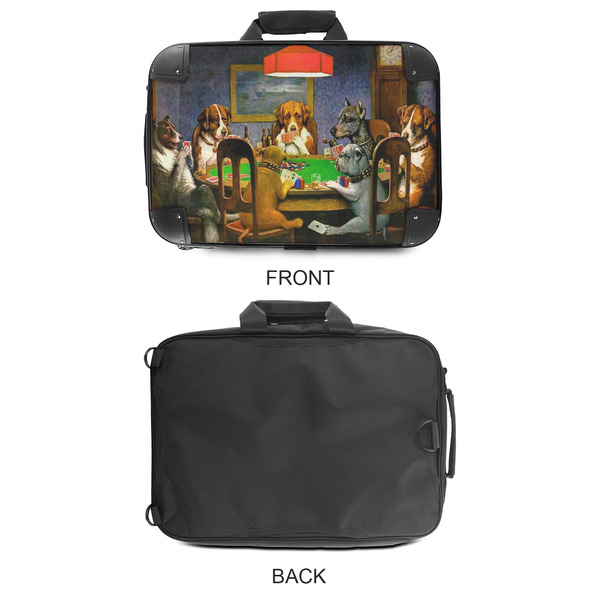 Dogs Playing Poker by C.M.Coolidge 18" Laptop Briefcase - APPROVAL
