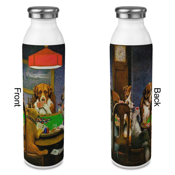 Dogs Playing Poker by C.M.Coolidge 20oz Water Bottles - Full Print - Approval