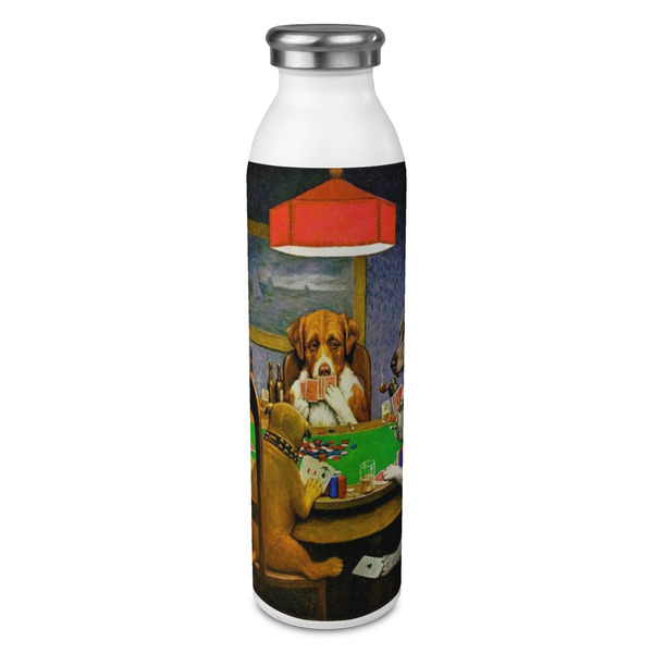 Custom Dogs Playing Poker by C.M.Coolidge 20oz Stainless Steel Water Bottle - Full Print