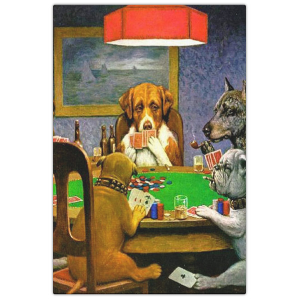 Dogs Playing Poker by C.M.Coolidge 20x30 - Canvas Print - Front View