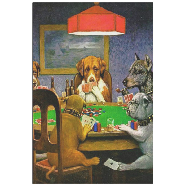 Custom Dogs Playing Poker by C.M.Coolidge Poster - Matte - 24x36