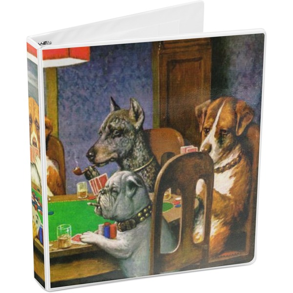 Dogs Playing Poker by C.M.Coolidge 3-Ring Binder 3/4 - Main