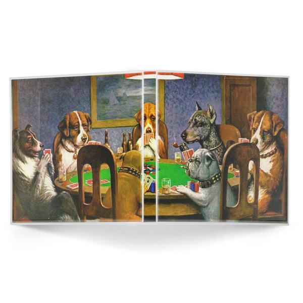 Dogs Playing Poker by C.M.Coolidge 3-Ring Binder Approval- 1in