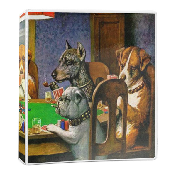 Custom Dogs Playing Poker by C.M.Coolidge 3-Ring Binder - 1 inch