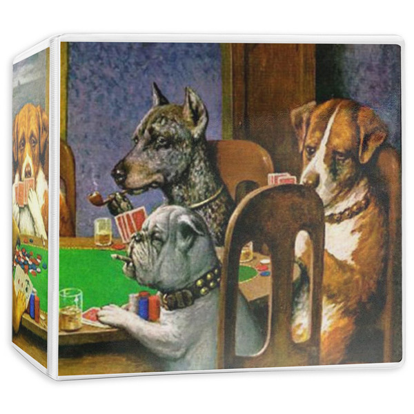Custom Dogs Playing Poker by C.M.Coolidge 3-Ring Binder - 3 inch
