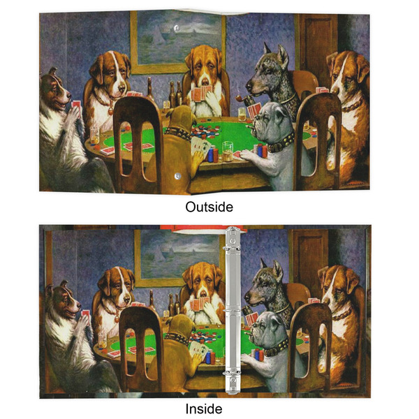 Dogs Playing Poker by C.M.Coolidge 3 Ring Binders - Full Wrap - 1" - APPROVAL