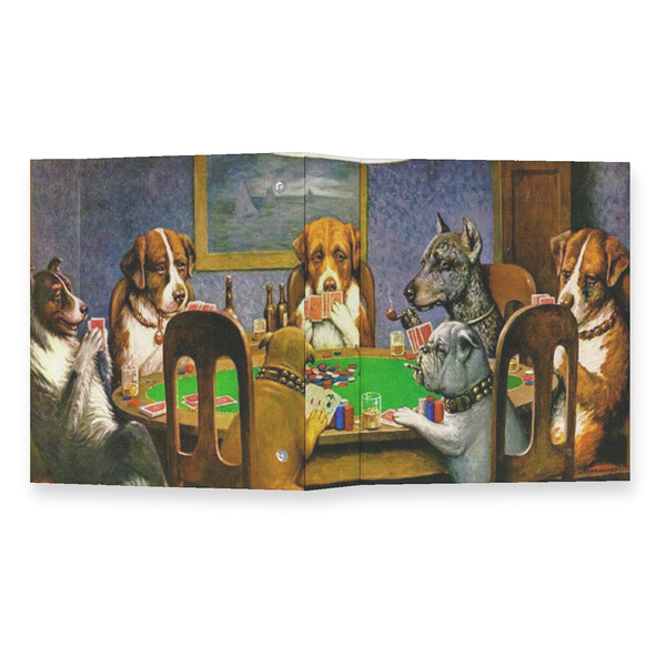 Dogs Playing Poker by C.M.Coolidge 3 Ring Binders - Full Wrap - 1" - OPEN OUTSIDE