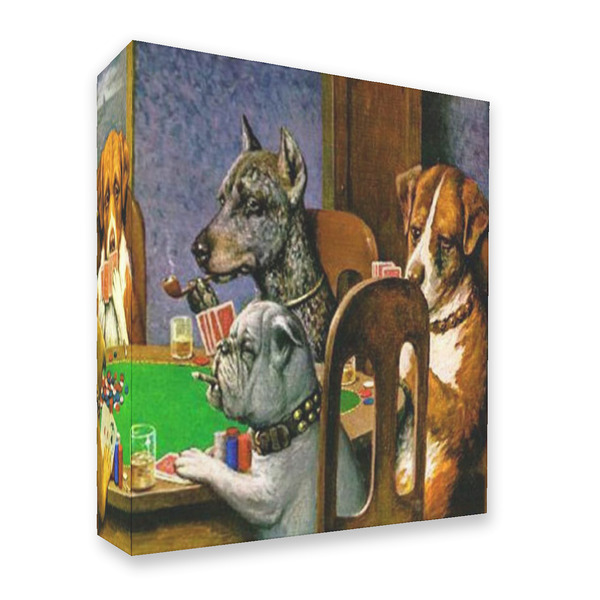 Custom Dogs Playing Poker by C.M.Coolidge 3 Ring Binder - Full Wrap - 2"