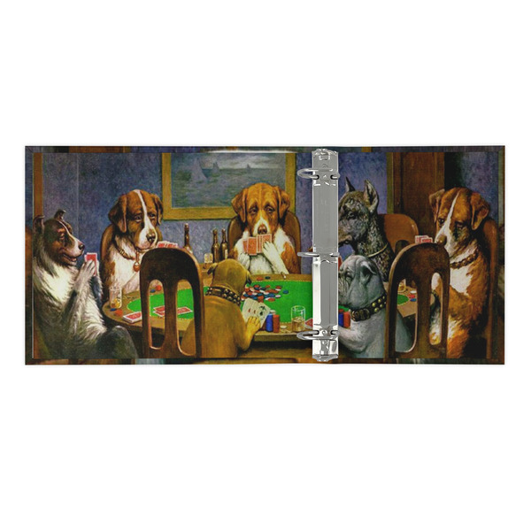 Dogs Playing Poker by C.M.Coolidge 3 Ring Binders - Full Wrap - 2" - OPEN INSIDE