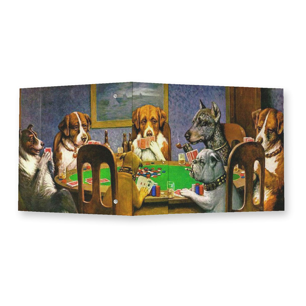 Dogs Playing Poker by C.M.Coolidge 3 Ring Binders - Full Wrap - 2" - OPEN OUTSIDE