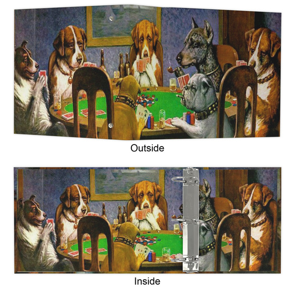 Dogs Playing Poker by C.M.Coolidge 3 Ring Binders - Full Wrap - 3" - APPROVAL