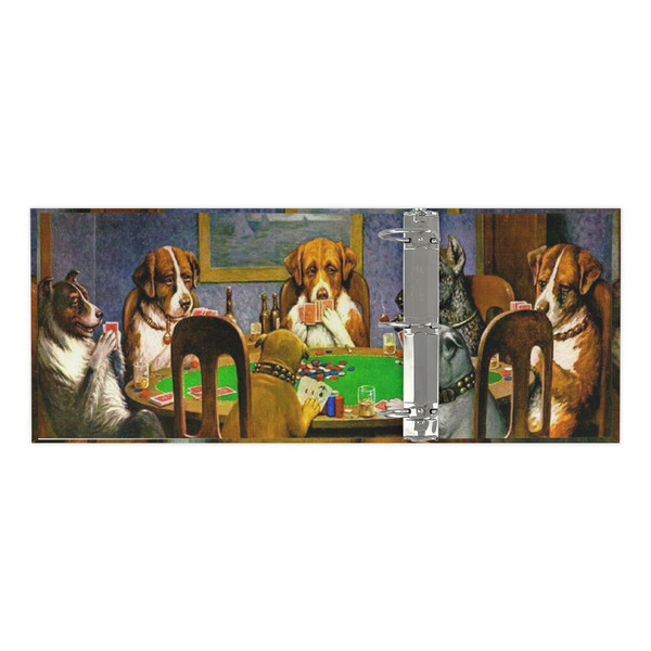Dogs Playing Poker by C.M.Coolidge 3 Ring Binders - Full Wrap - 3" - OPEN INSIDE