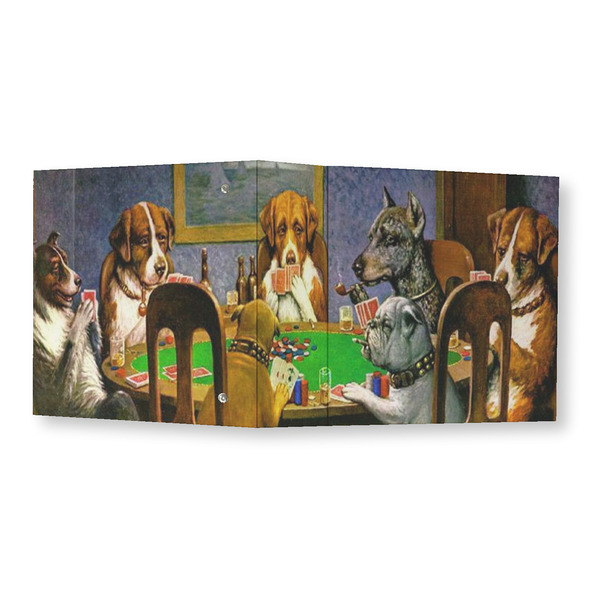 Dogs Playing Poker by C.M.Coolidge 3 Ring Binders - Full Wrap - 3" - OPEN OUTSIDE