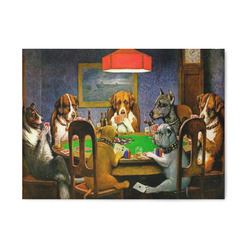 Dogs Playing Poker by C.M.Coolidge 5' x 7' Patio Rug