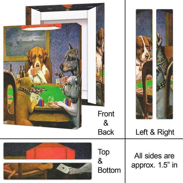 Dogs Playing Poker by C.M.Coolidge 8x10 - Canvas Print - Approval