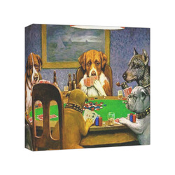 Dogs Playing Poker by C.M.Coolidge Canvas Print - 8x8