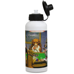 Dogs Playing Poker by C.M.Coolidge Water Bottles - Aluminum - 20 oz - White